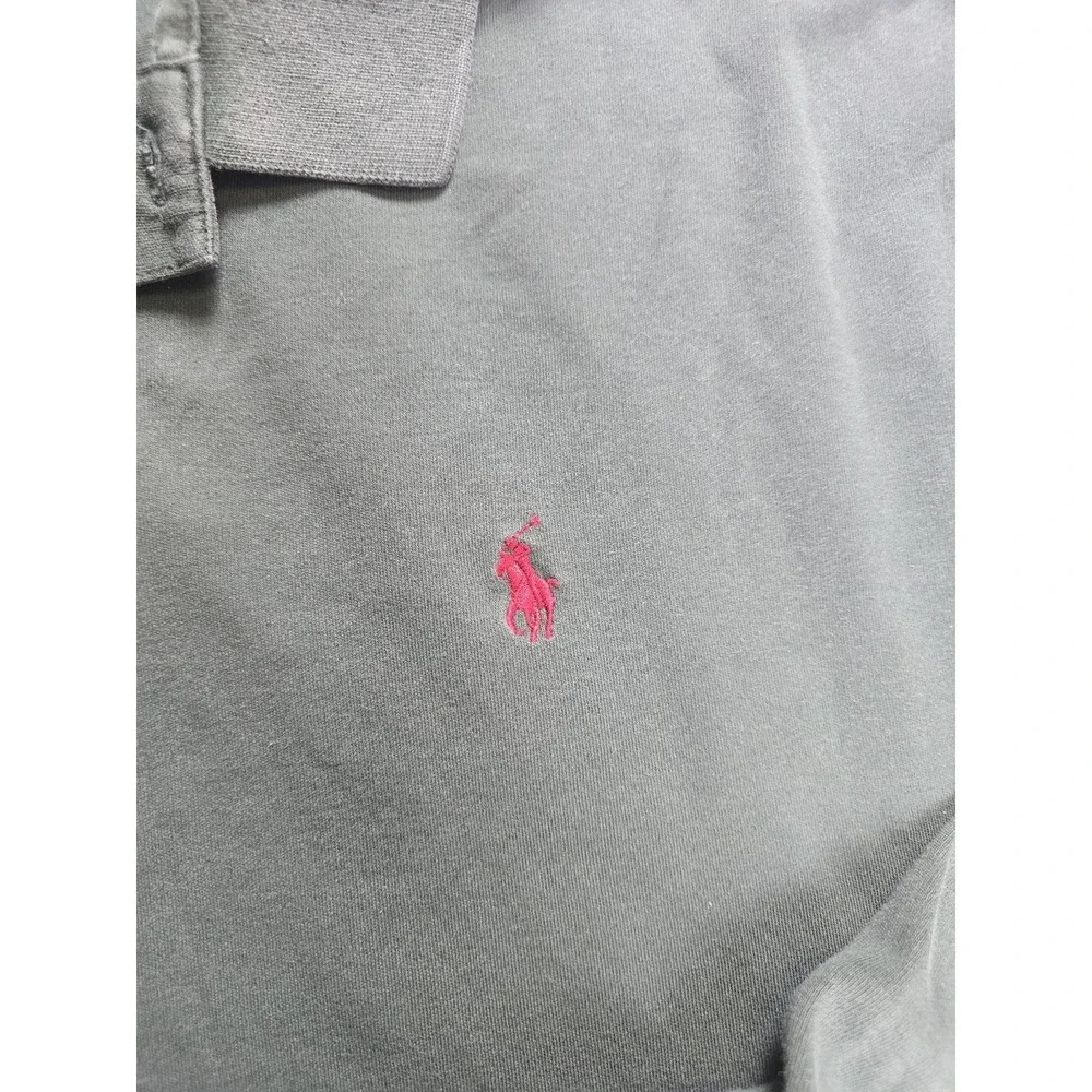 Ralph Lauren Polo Shirt Mens 2XL XXL Green Long Sleeve Red Pony‎ Embroidered
